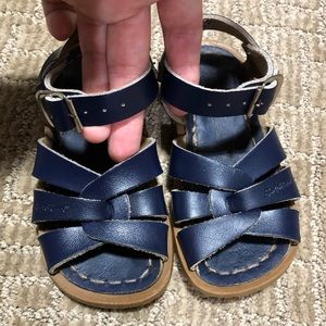 ~SALTWATER~ navy sandals